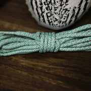 The 3M Reflective Turquoise Solid Shoelaces with Turquoise Aglets | 120cm Capswag reflecting and folded