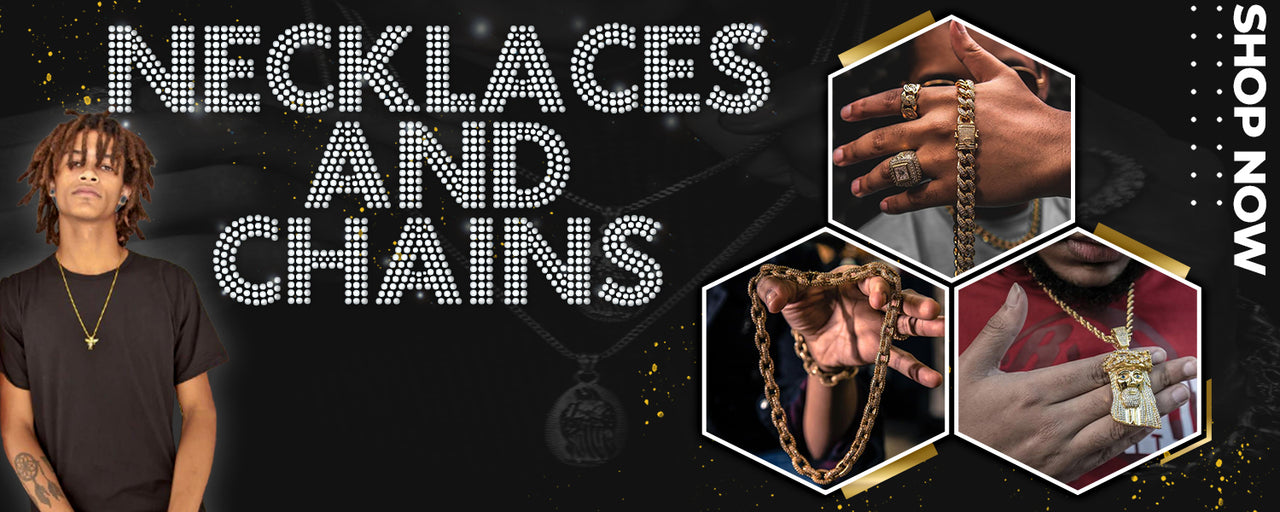 Ion Plated Gold Necklaces | Drippy CZ Necklaces | 18K Gold Plated Necklaces