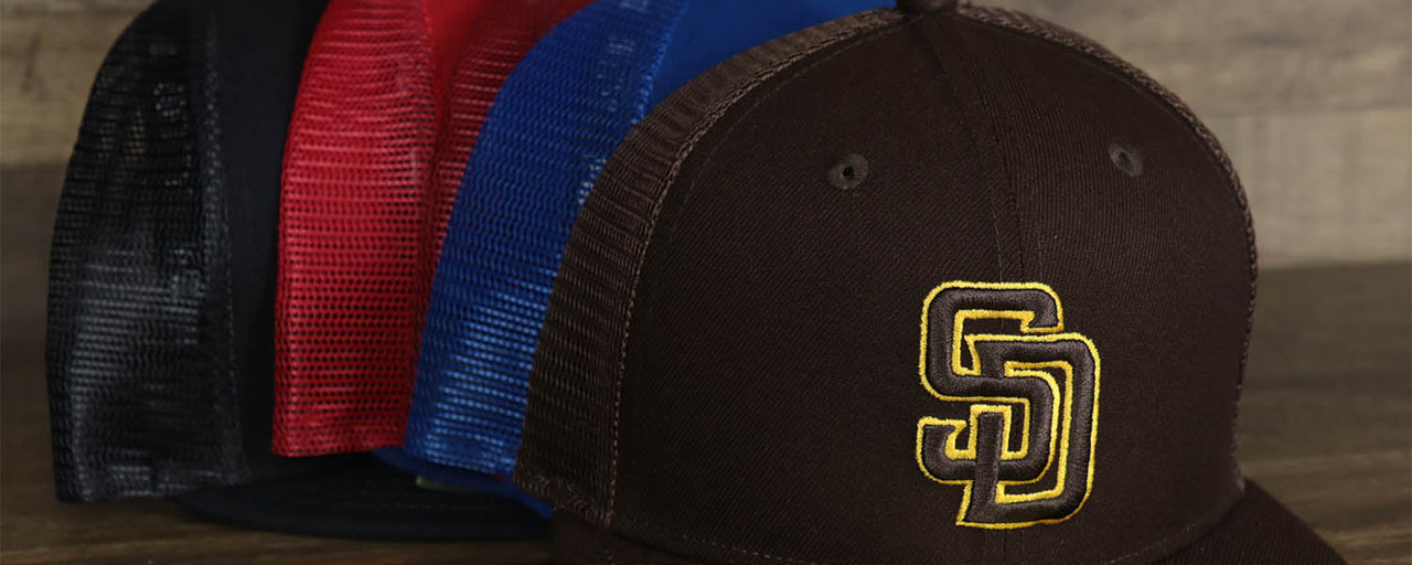 2022 Batting Practice Trucker Hats | Spring Training 2022 Mesh Fitteds | MLB Batting Practice 5950 Caps with Mesh Backs