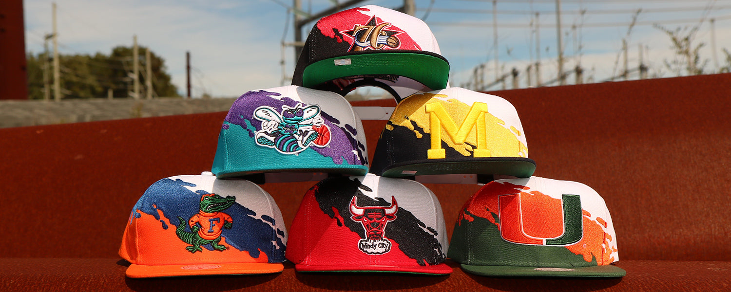 Mitchell and Ness Paintbrush Retro Snapbacks | Mitchell & Ness Paintbrush Vintage Snapback Caps