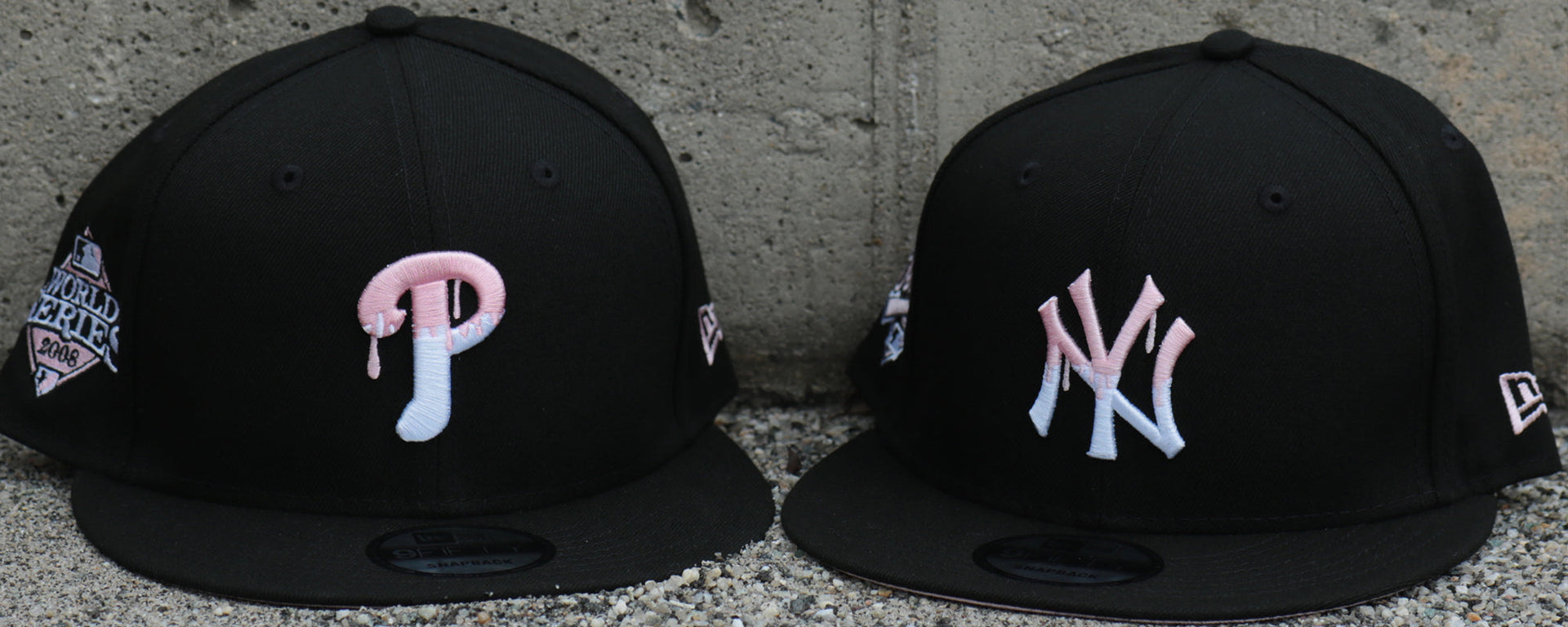 Drip Logo Pink Bottom World Series Side Patch 9FiftySnapback Hats