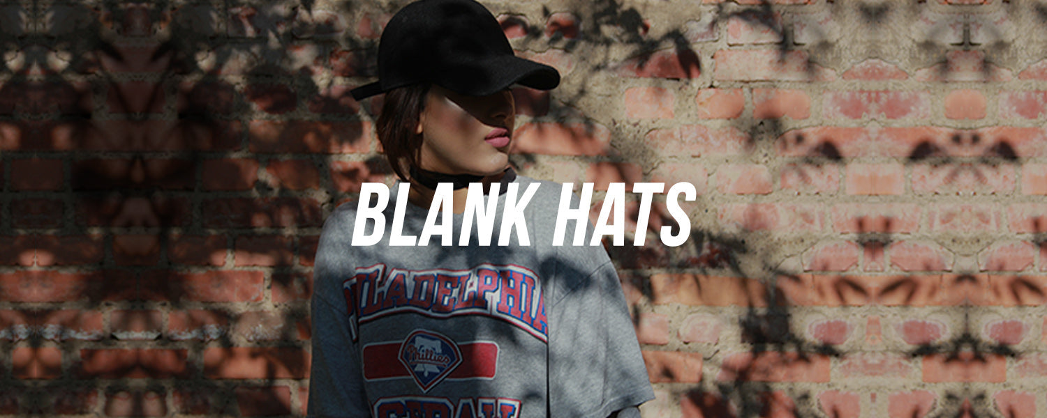 shop blank hats, blank caps, and more blank plain colored headwear