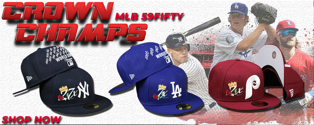 Crown Champions Gray Bottom Fitted Caps | 59Fifty World Series Champions Crown Champions Caps | Crown And Rose World Series Champions 5950 Crown Champions Fitted Caps