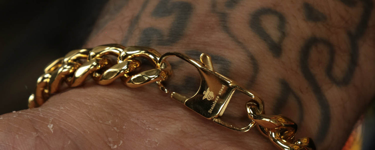 18K Plated Curb Link Bracelets | Curb Chain Plated Bracelets | Curb Plated 18K Bracelets
