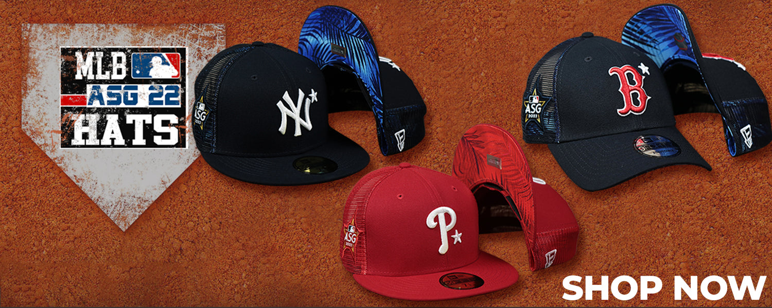 2022 MLB All Star Game Mesh Back Hats | MLB 2022 ASG Side Patch Trucker Hats | Metallic Side Patch All Star Game 2022 Snap Caps