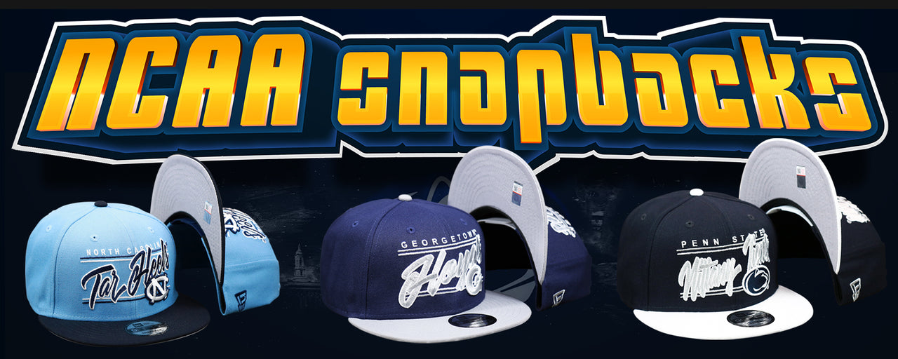 NCAA Gray Bottom Team Script 9Fifty Cap | College Football Team Script Snapbacks | 950 Team Script NCAA Snap Caps