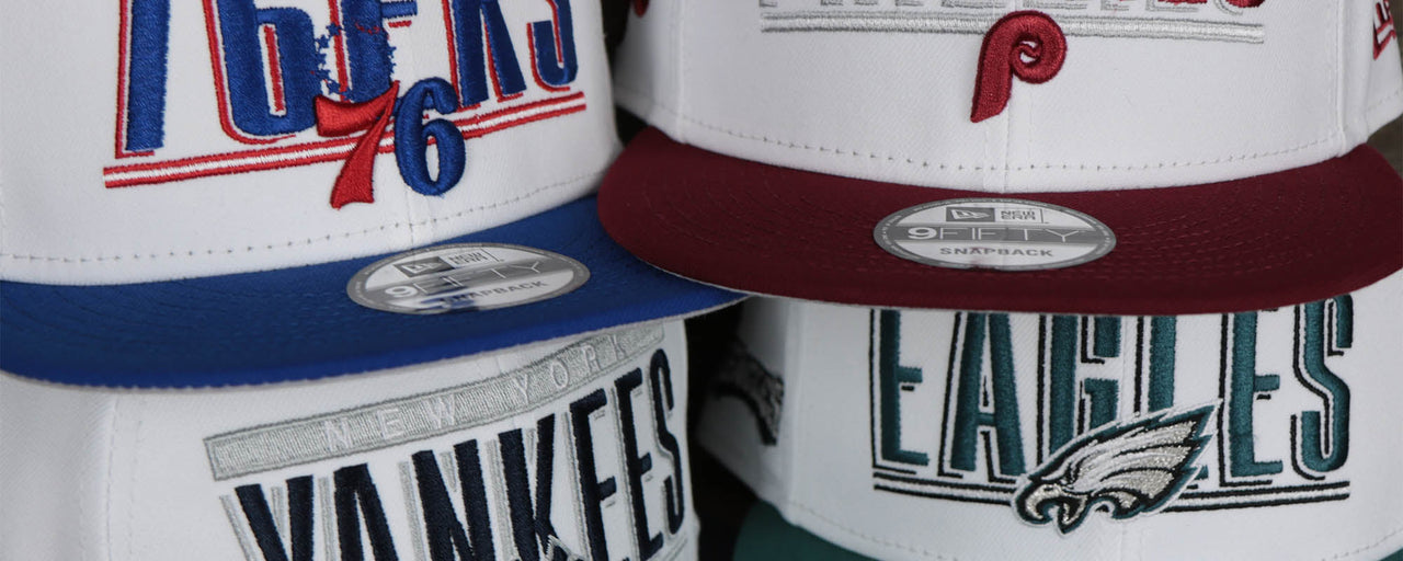 New Era White Vintage Snapbacks | Grey Bottom 9Fifty Retro Snap Caps