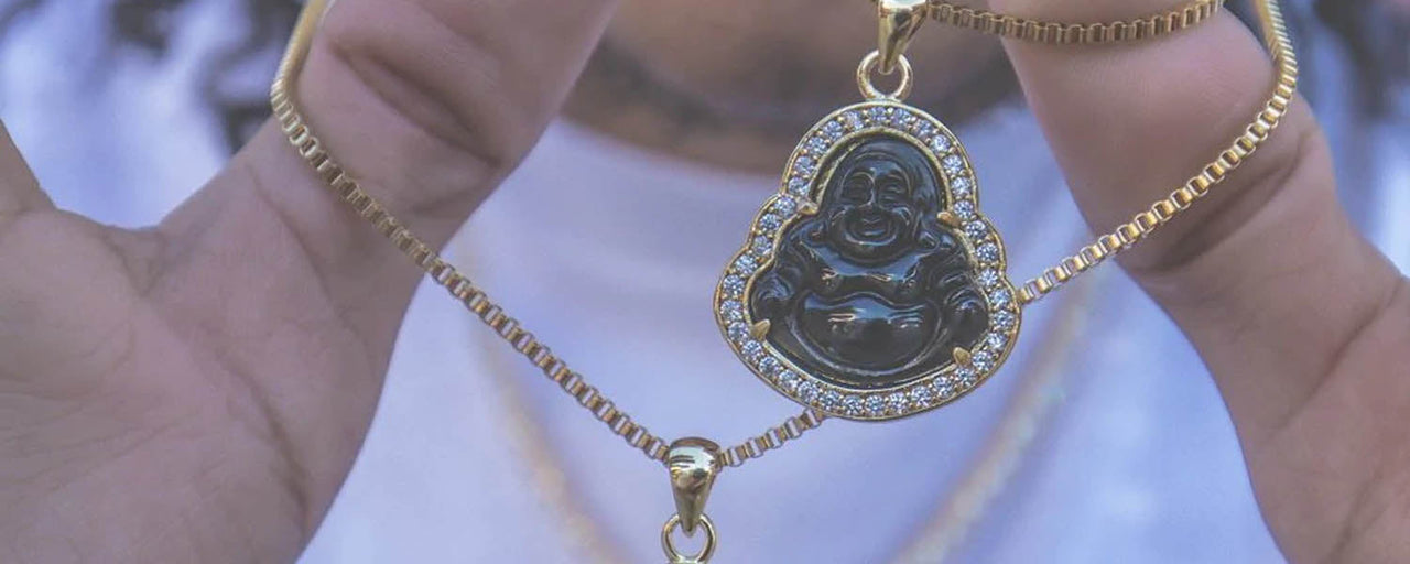 18K Gold Plated Buddha Pendants | Flooded Buddha Pendants | Ion Plated Gold Buddha Pendants