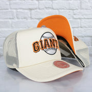 San Francisco Giants Cooperstown Evergreen Pro Orange bottom | Off White Trucker Hat