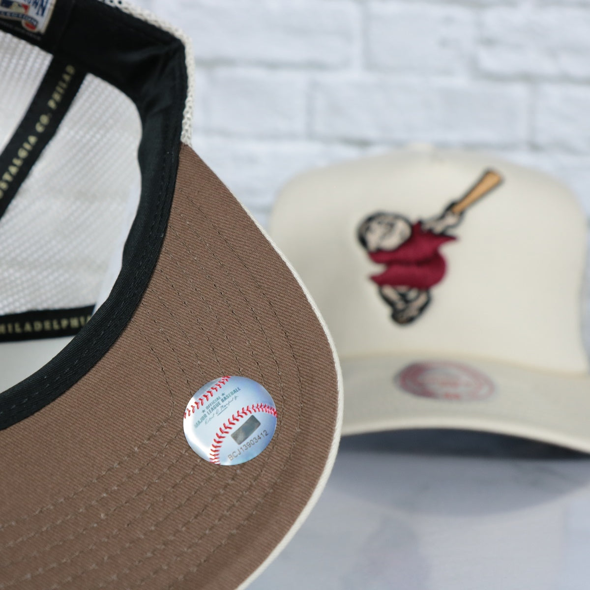brown bottom on the San Diego Padres Cooperstown Evergreen Pro Brown bottom | Off White Trucker Hat