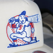 white sox logo on the Chicago White Sox Cooperstown Evergreen Pro Navy bottom | Off White Trucker Hat