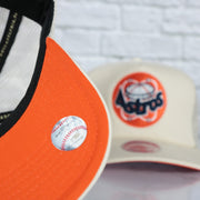 orange bottom on the Houston Astros Cooperstown Evergreen Pro Orange bottom | Off White Trucker Hat