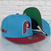 Philadelphia Phillies Cooperstown "Phillies" script side patch Evergreen Pro Variety Pack | Light Blue/Maroon Snapback Hat