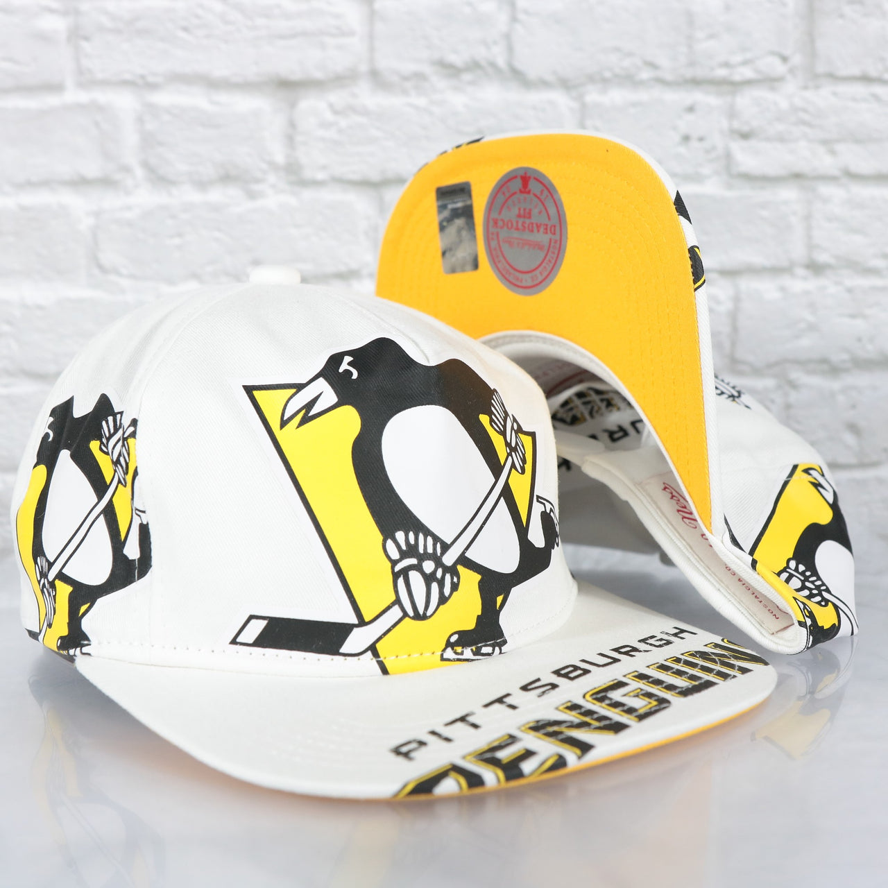 Pittsburgh Penguins NHL In Your Face Deadstock Yellow bottom | White Snapback Hat