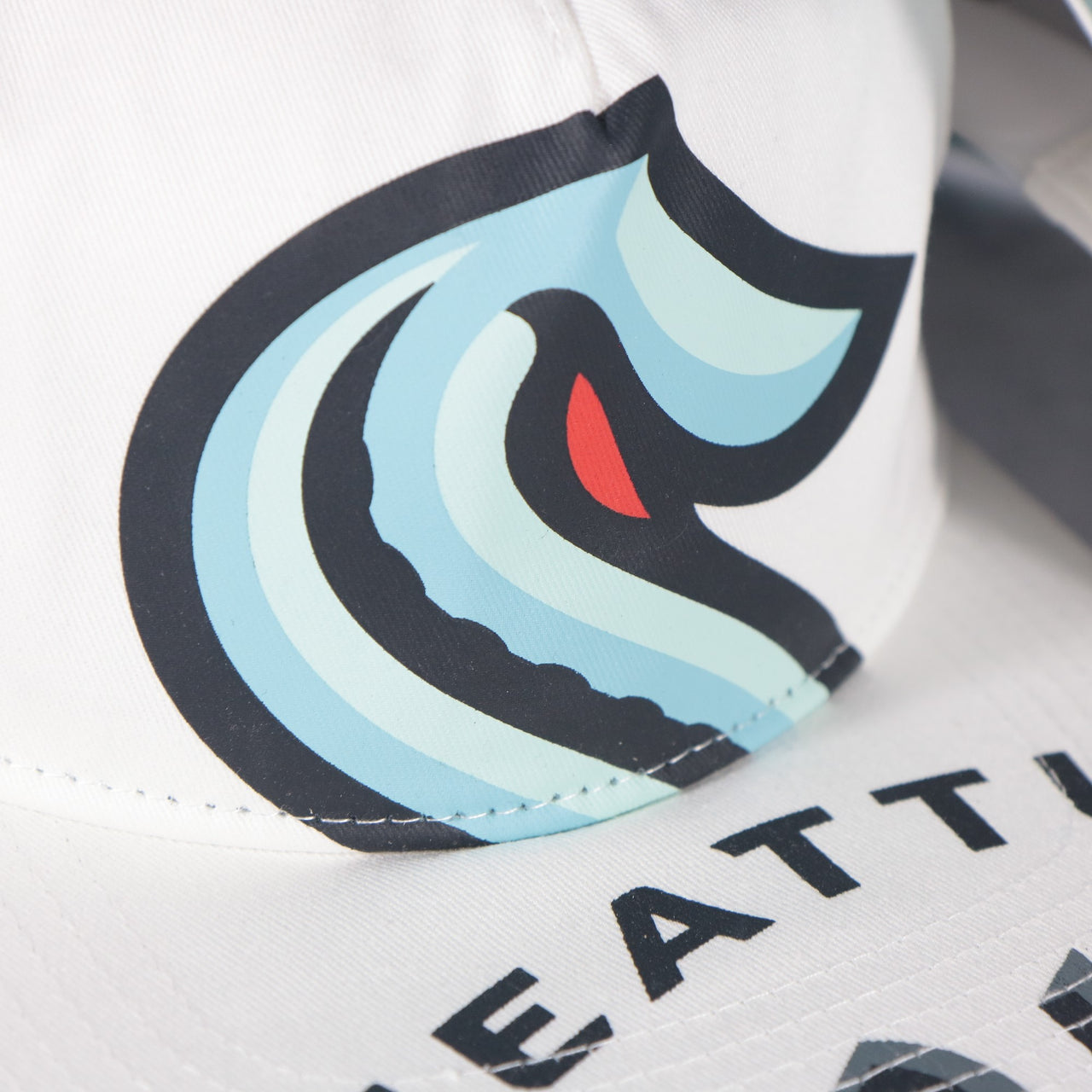 Seattle Kraken NHL In Your Face Deadstock Teal bottom | White Snapback Hat