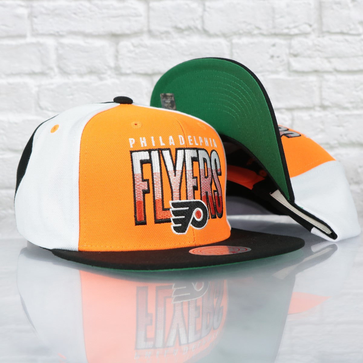 Philadelphia Flyers NHL Billboard 2 Green bottom Tri-Tone | Orange/White/Black Snapback Hat