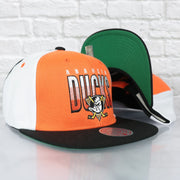 Anaheim Ducks NHL Billboard 2 Green bottom Tri-Tone | Orange/White/Black Snapback Hat