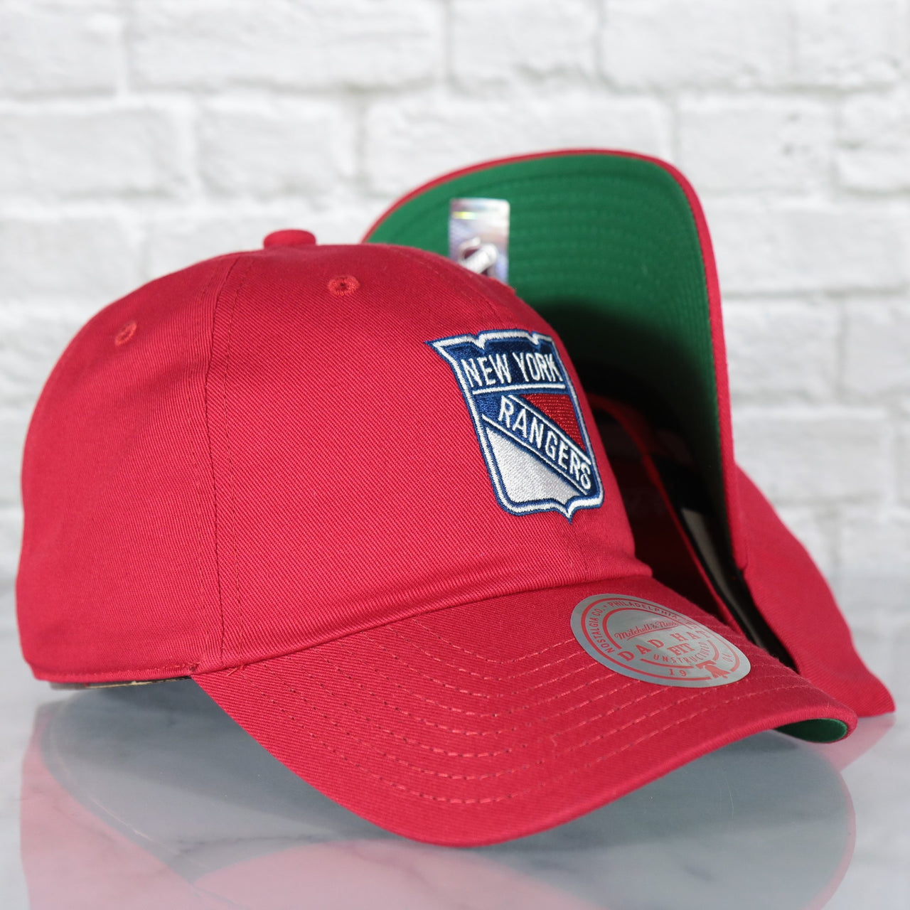 New York Rangers NHL Team Ground 2.0 Green bottom | Red Dad Hat