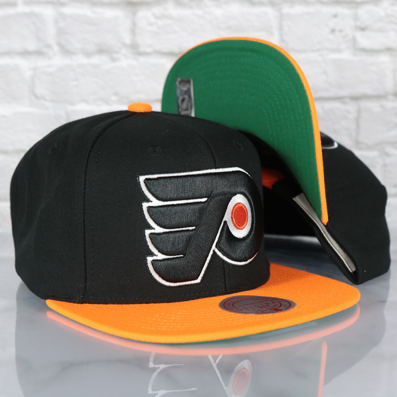 Philadelphia Flyers NHL Team 2 Tone 2.0 Green bottom | Black/Orange Snapback Hat
