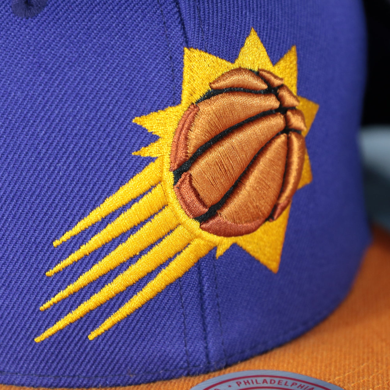 Phoenix Suns NBA Team 2 Tone 2.0 Green bottom | Purple/Orange Snapback Hat