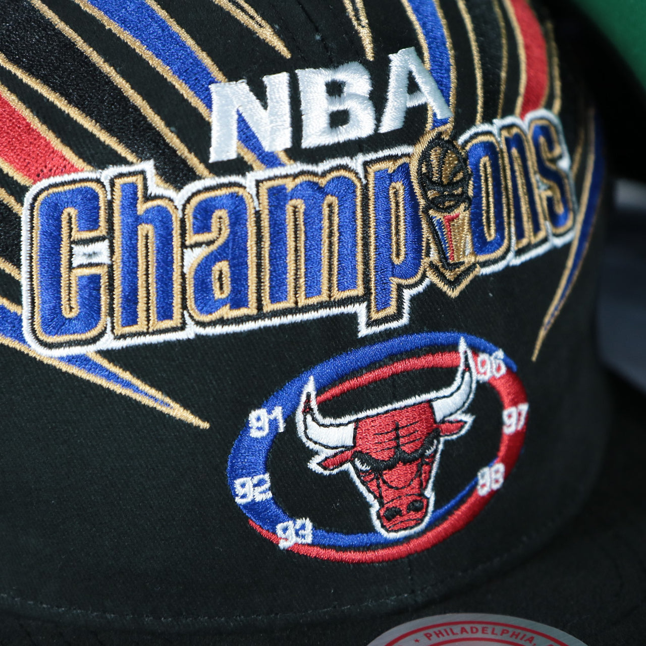 Chicago Bulls 1998 NBA World Champions Green Bottom | Black Snapback Hat