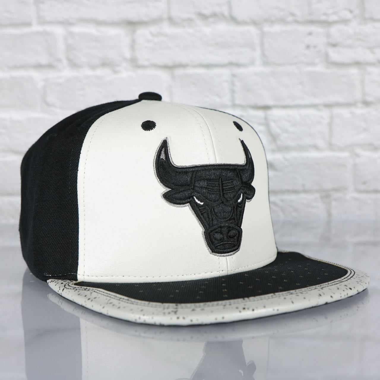Chicago Bulls Day One Sneaker Hookup Black bottom Two-Tone | White/Black Snapback Hat