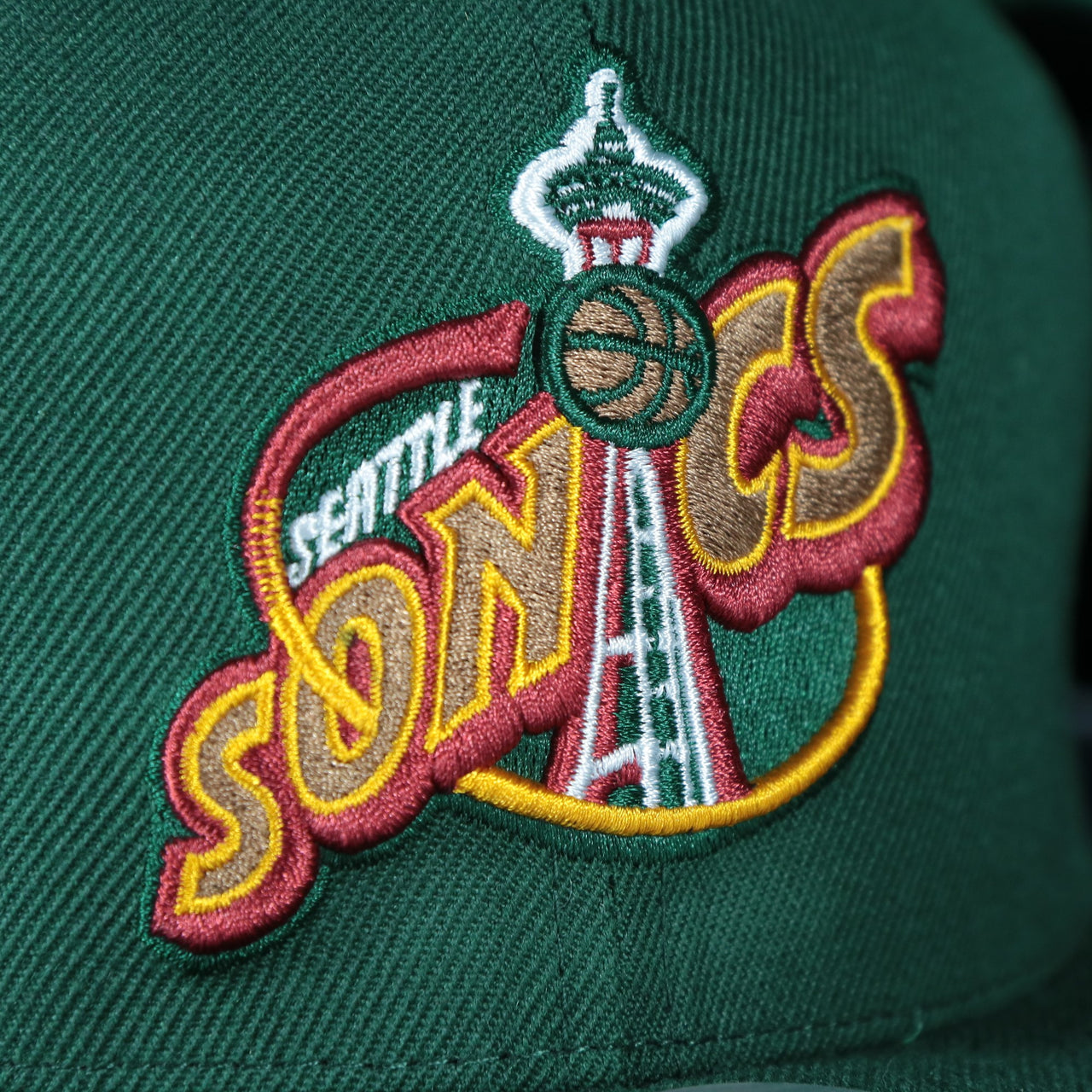 Seattle Supersonics Vintage Retro NBA Team Ground 2.0 Mitchell and Ness Snapback Hat | Green