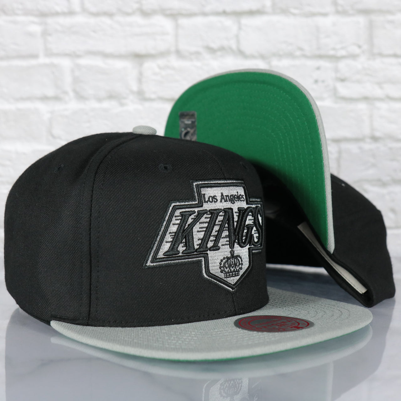 Los Angeles Kings NHL Team 2 Tone 2.0 Green bottom | Black/Grey Snapback Hat