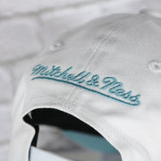 mitchell and ness logo on the Seattle Kraken NHL All in Pro Teal Bottom | White Snapback Hat