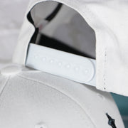 white adjustable snap on the Seattle Kraken NHL All in Pro Teal Bottom | White Snapback Hat
