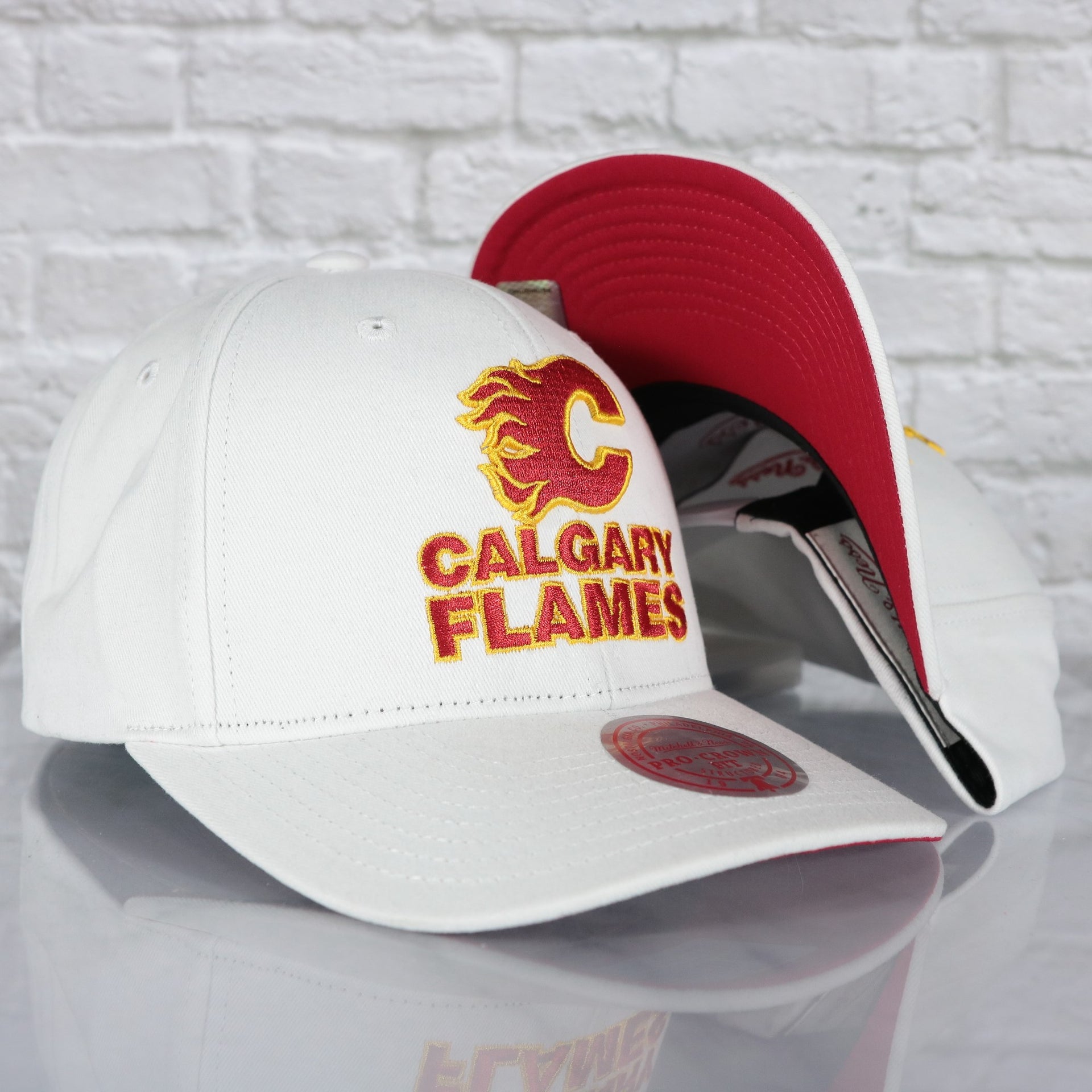 Calgary Flames NHL All in Pro Red Bottom | White Snapback Hat