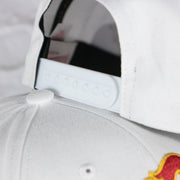 white adjustable snap on the Calgary Flames NHL All in Pro Red Bottom | White Snapback Hat