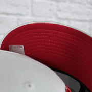 red under visor on the New Jersey Devils NHL All in Pro Red Bottom | White Snapback Hat