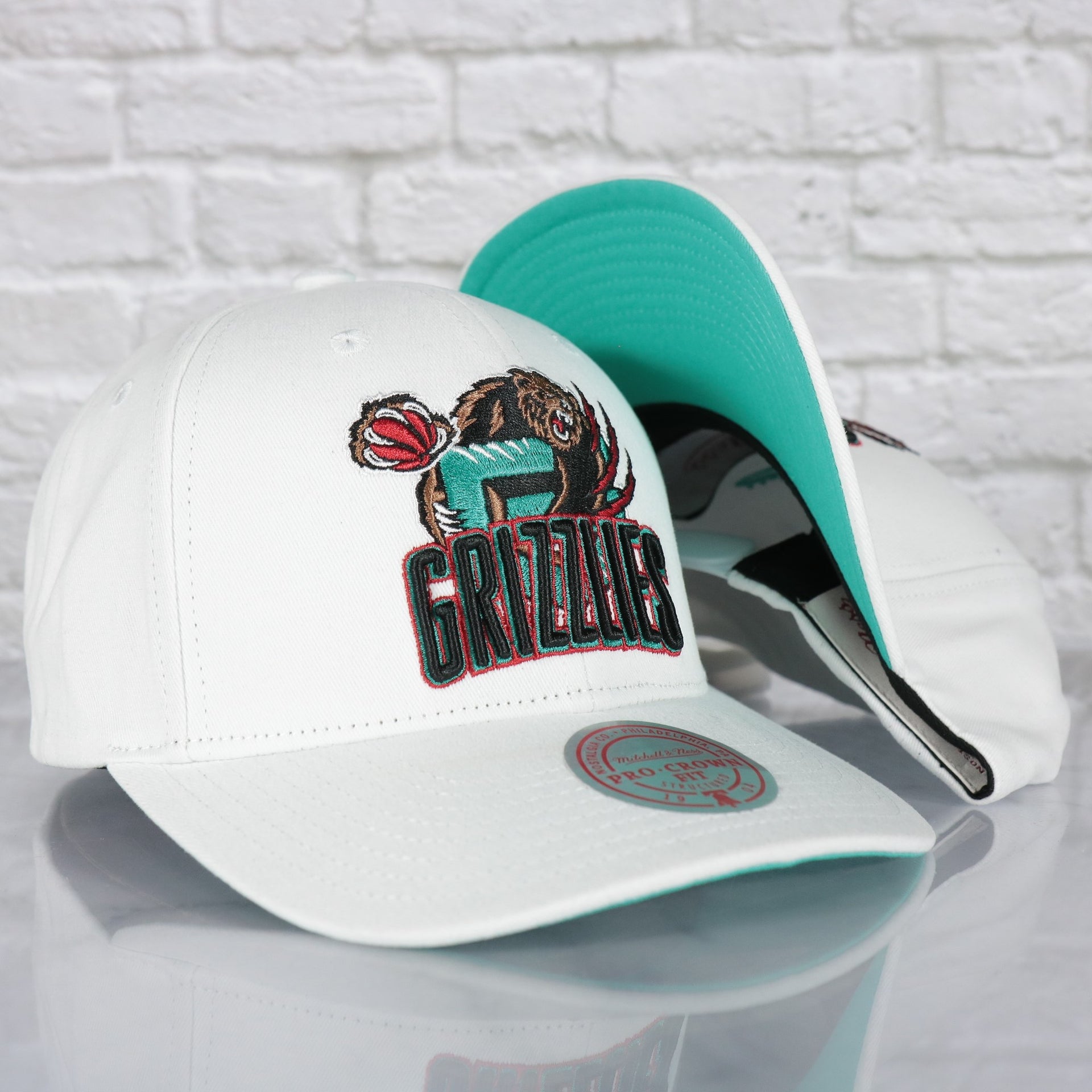 Memphis Grizzlies NBA Hardwood Classics All in Pro Teal Bottom | White Snapback Hat