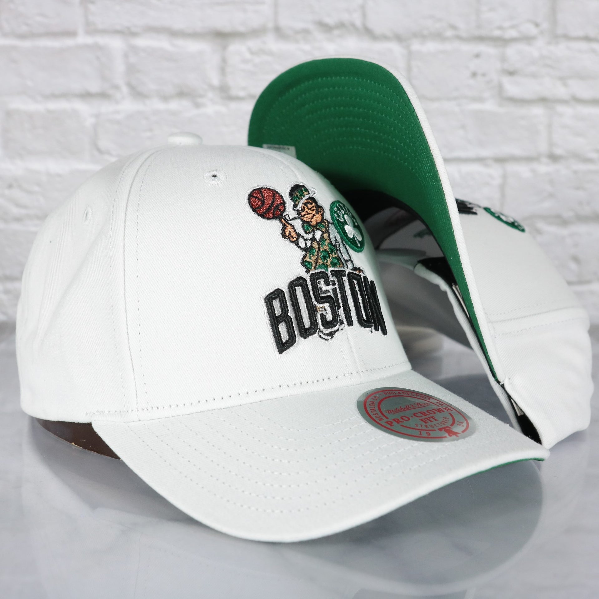 Boston Celtics NBA Hardwood Classics All in Pro Green Bottom | White Snapback Hat