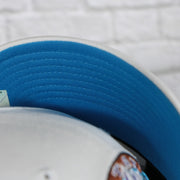 blue under visor on the Utah Jazz NBA Hardwood Classics All in Pro Blue Bottom | White Snapback Hat