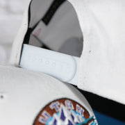 white adjustable snap on the Utah Jazz NBA Hardwood Classics All in Pro Blue Bottom | White Snapback Hat