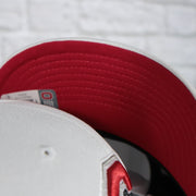red under visor on the Ohio State Buckeyes NCAA All in Pro Red Bottom | White Snapback Hat