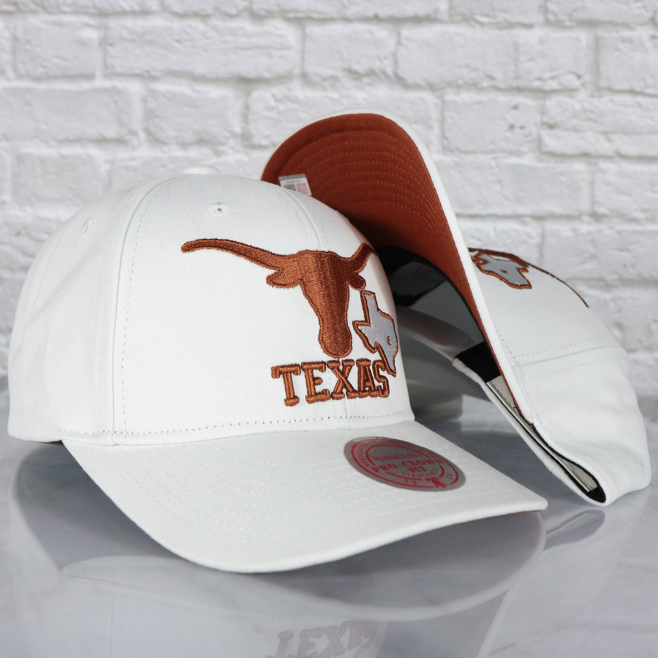 Texas Longhorns NCAA All in Pro Brown Bottom | White Snapback Hat