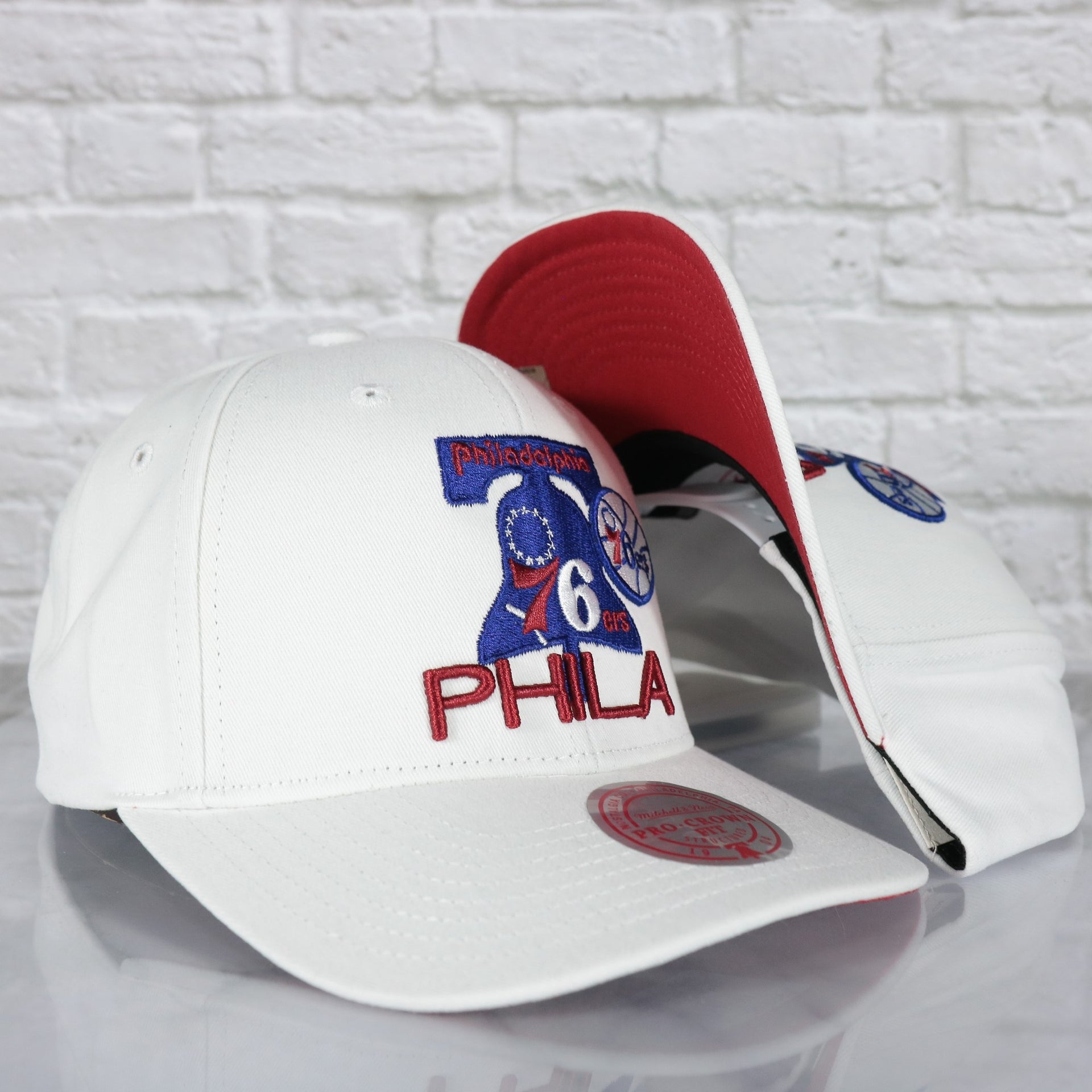 Philadelphia 76ers NBA Hardwood Classics All in Pro Red Bottom | White Snapback Hat