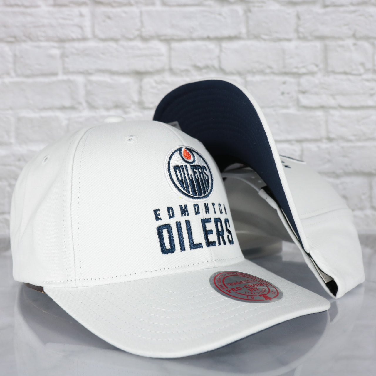 Edmonton Oilers NHL All in Pro Navy Bottom | White Snapback Hat