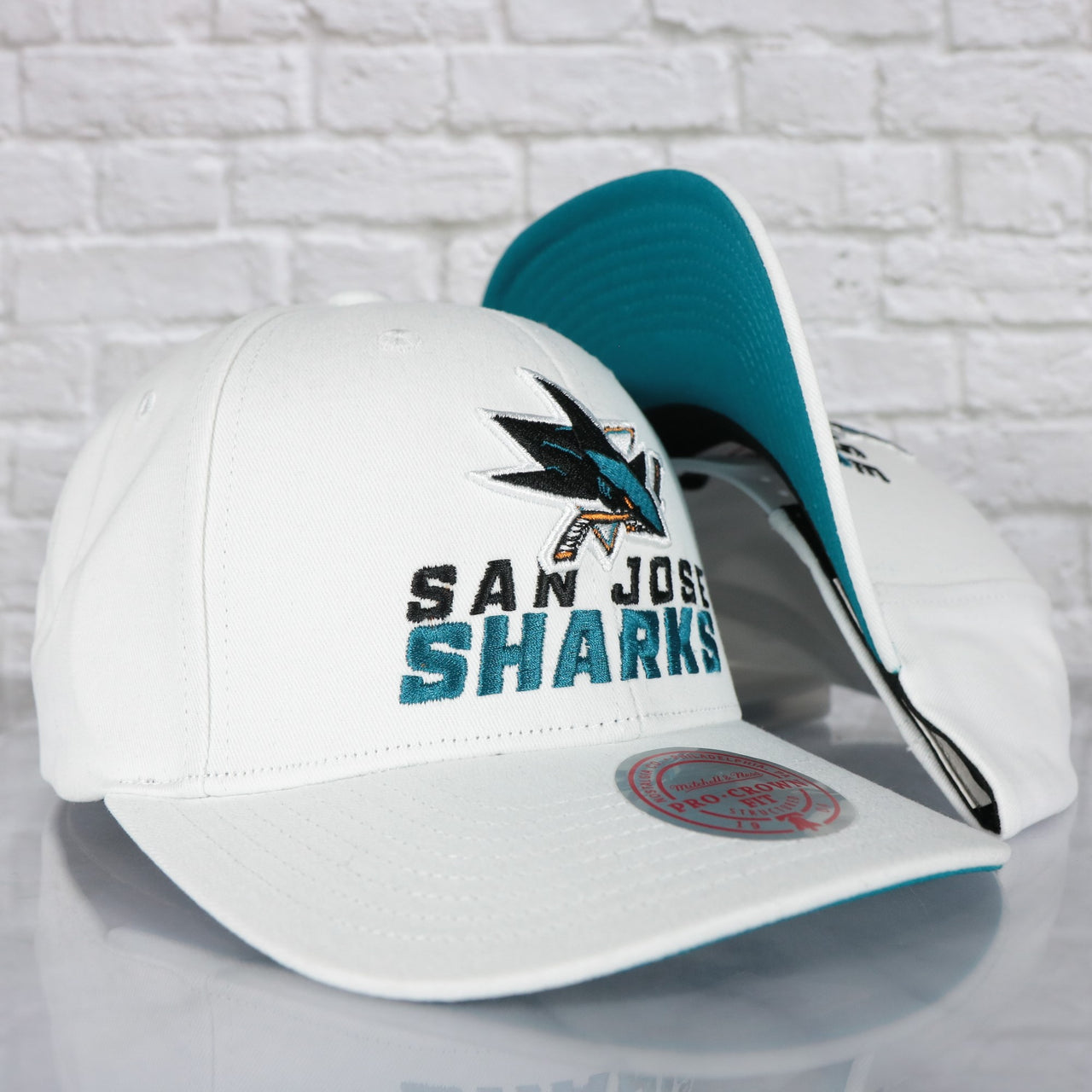 San Jose Sharks NHL All in Pro Teal Bottom | White Snapback Hat