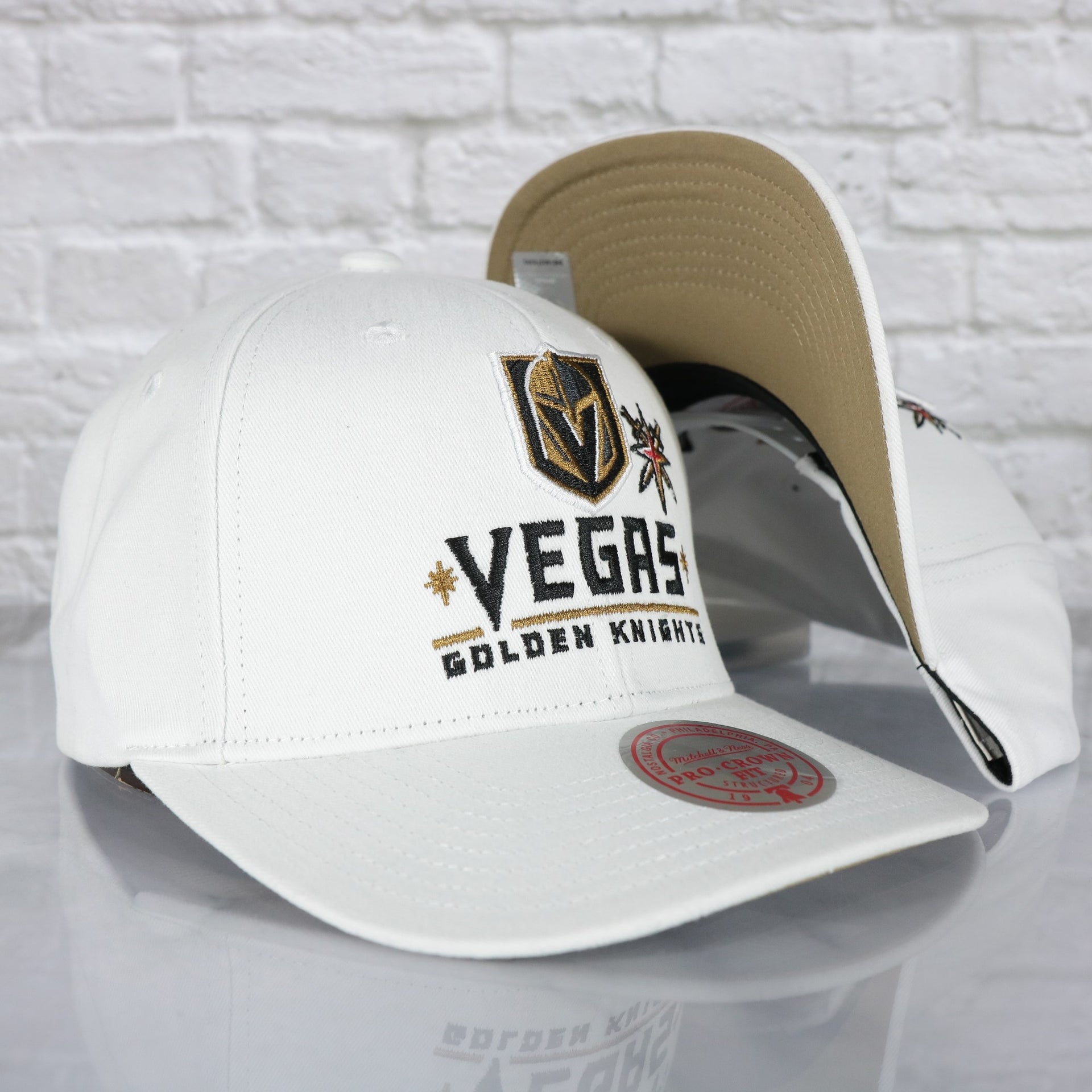 Vegas Golden Knights NHL All in Pro Tan Bottom | White Snapback Hat