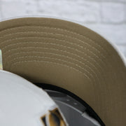 tan under visor on the Vegas Golden Knights NHL All in Pro Tan Bottom | White Snapback Hat