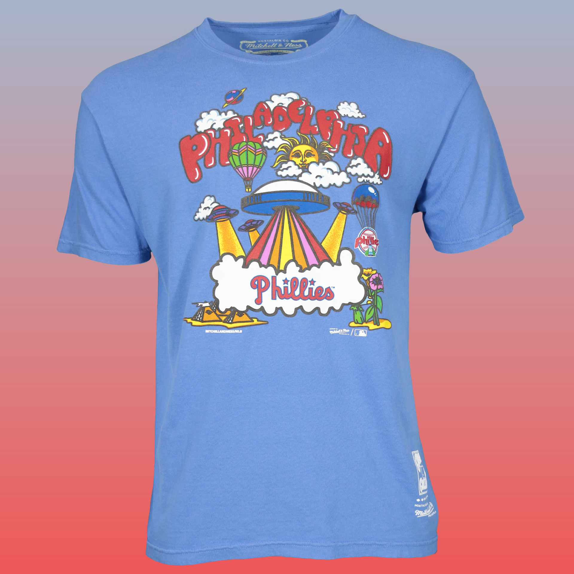 Philadelphia Phillies Cooperstown Energy Psychedelic Graphics | Royal T-shirt