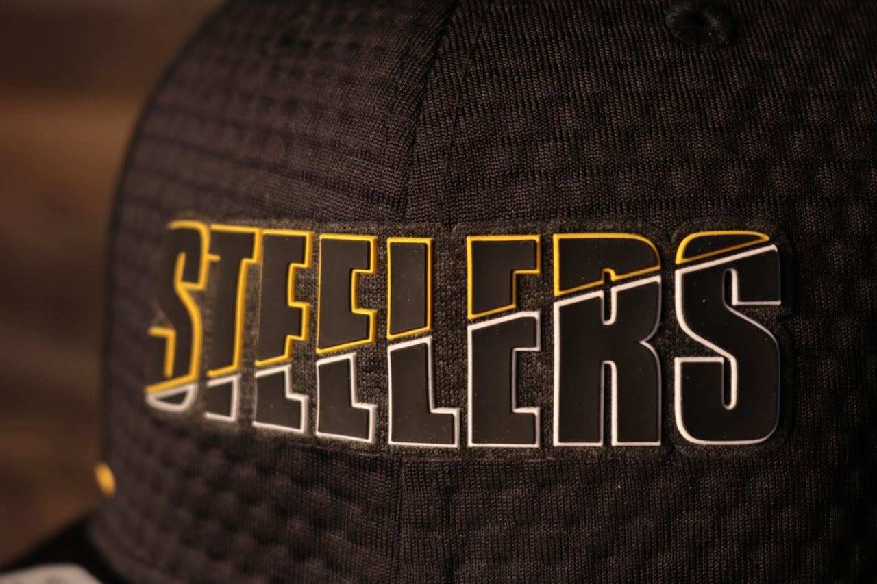 STEELERS SNAPBACK HAT | PITTSBURGH STEELERS SNAP CAP | STEELERS 2020 DRAFT HAT  | BLACK | OSFM | LOGO OUTLINE