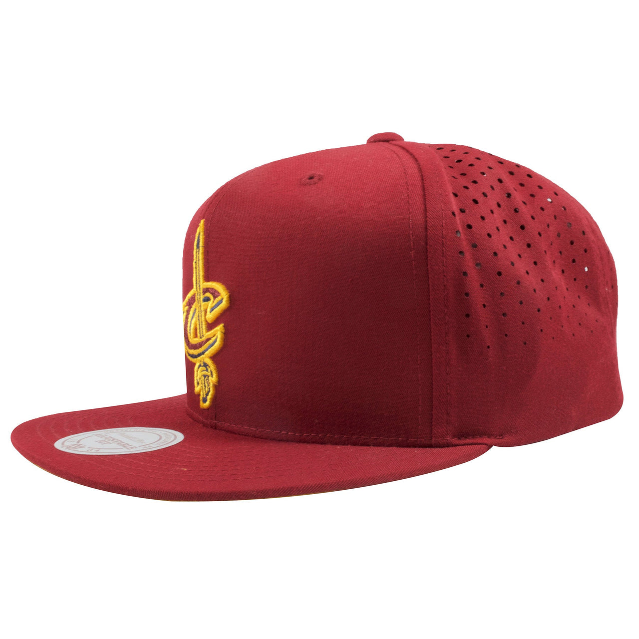 Cleveland Cavaliers Maroon Perforated Mesh Mitchell and Ness Snapback Hat