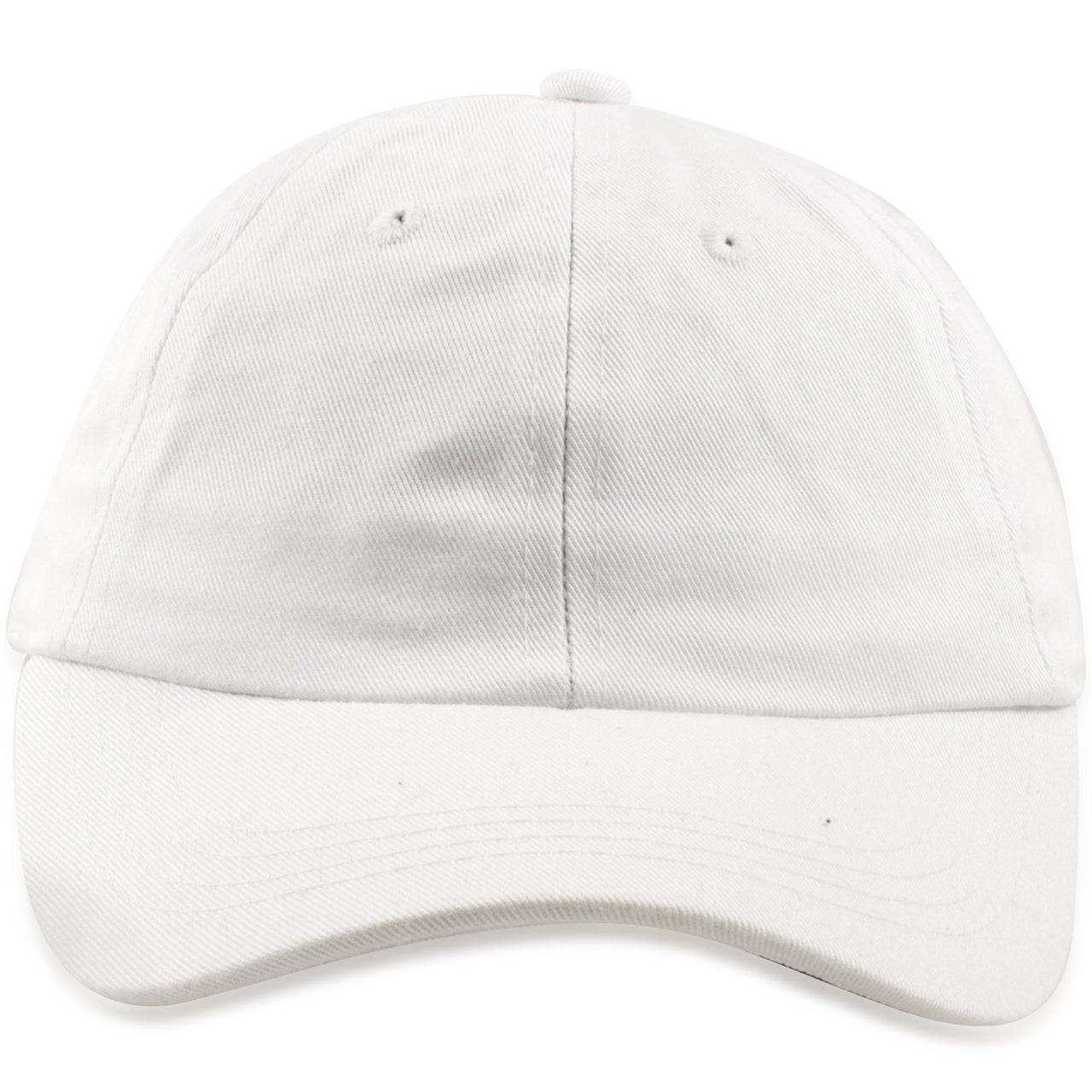 Blank White Kids Sized Adjustable Baseball Cap