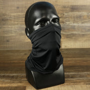 The Neck Gaiter Face Cover | Black Gray Face Cover with the nose covered