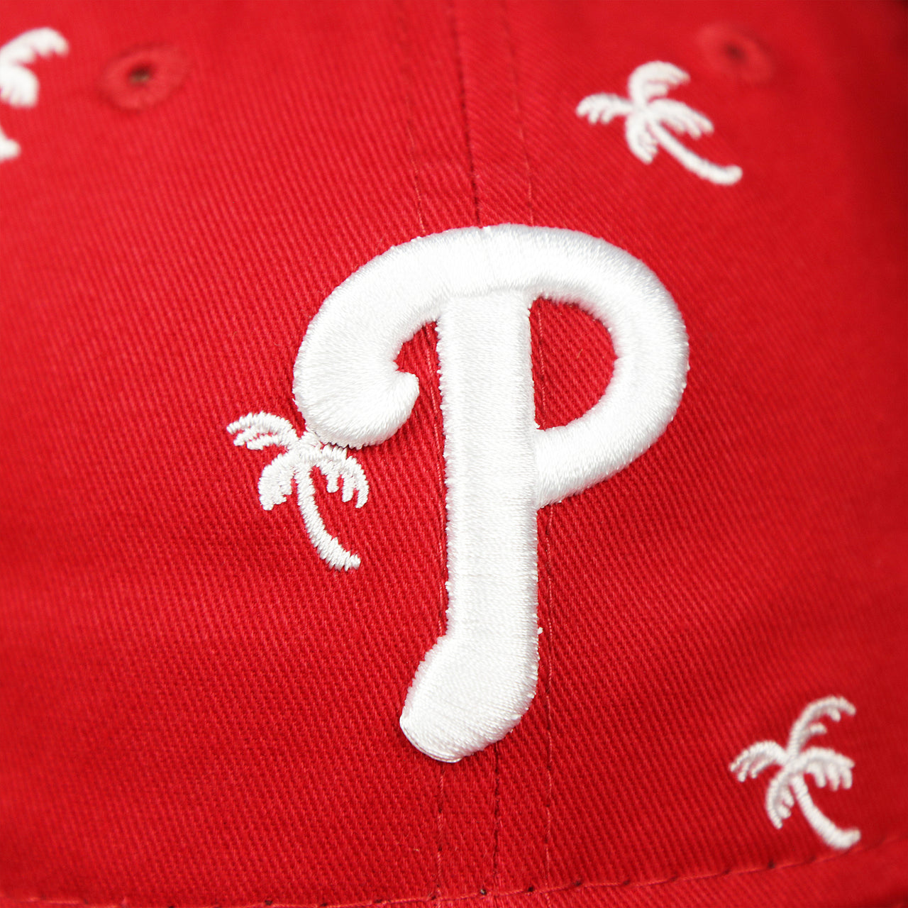 Philadelphia Phillies Spring Training 2022 Women's All Over Palm Tree Red 9Twenty Dad Hat